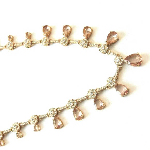 Kate Spade At First Blush Flower Necklace Crystal Stunning wedding - Picture 2 of 5